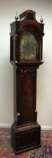 A George III mahogany long case clock, t