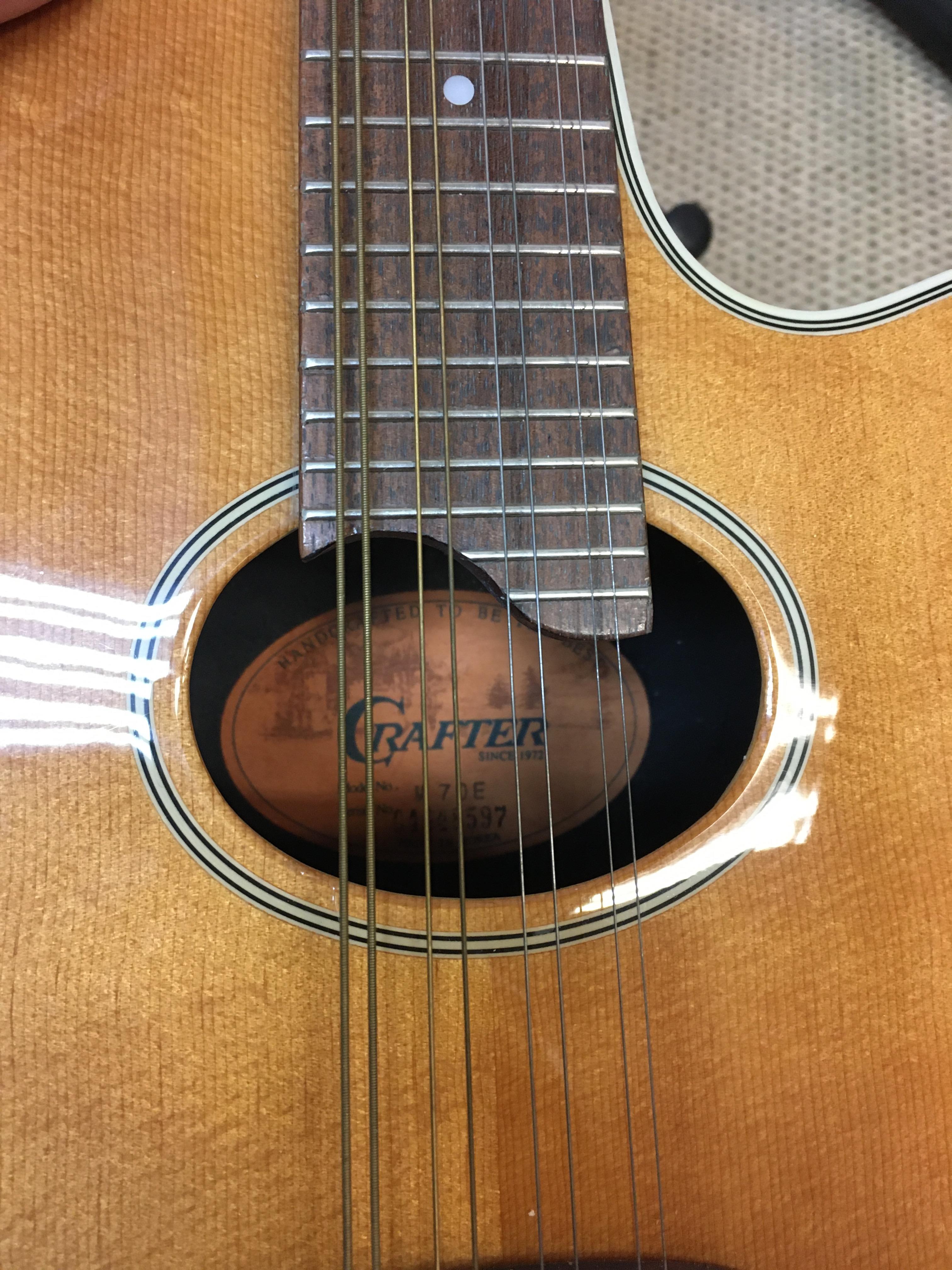 A Crafter model M70E semi acoustic mandolin eight string with cut away guitar body - Image 2 of 3