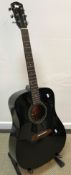 A Fender DG-4/BK acoustic guitar, black