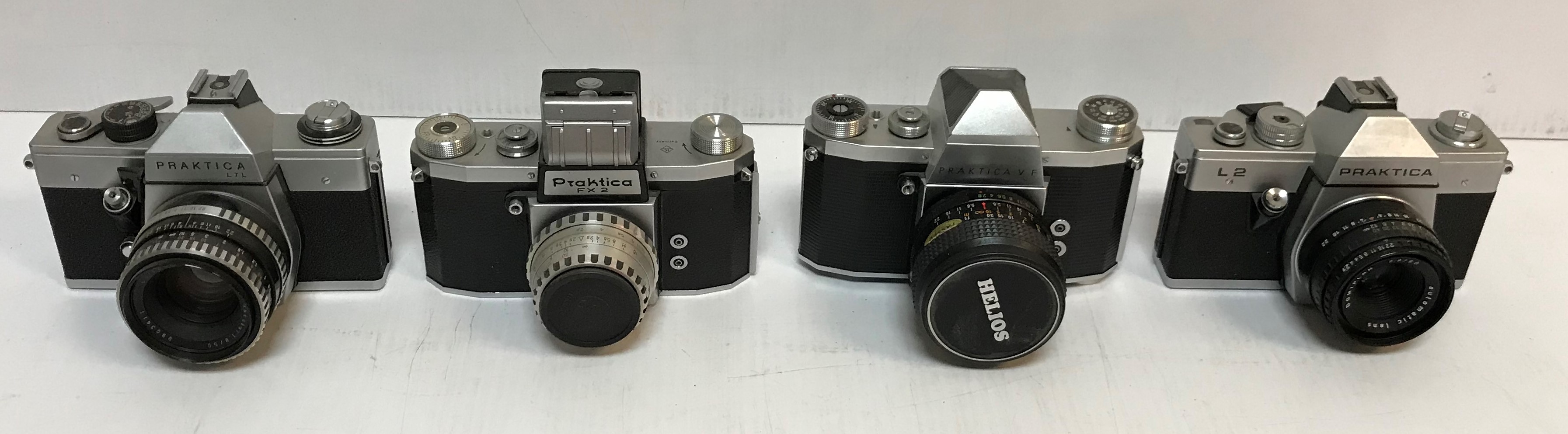 A collection of eight Praktica cameras i