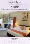 Camden Valley Inn one night stay with complimentary breakfast for 2 people. Value: approx. $350.