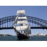 Historic Tall Ships cruise on Sydney Harbour gift voucher for $200. Donated by Federal Member for