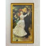 Renoir's 'Dance at Bougival 1883' print. 86cm x 50cm.
