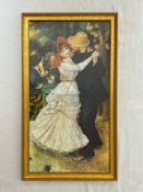 Renoir's 'Dance at Bougival 1883' print. 86cm x 50cm.