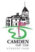 18-hole round of golf for 4 people plus 2 carts at Camden Golf Club