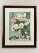 Painting by local artist Marjorie Baker 'Springtime Blooms' 82cms x 68cms.
