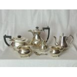 Silver-plated 6-piece Tea/Coffee Set in beautiful condition. Purchased from C.T. Maine Ltd in