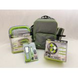 Paul Wakeling Motors Ironman 4x4 camping kit comprising backpack with picnic utensils and blanket,