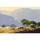 Beautiful painting by renowned artist John Wilson “Morning Atmosphere in Brungle”. John is one of
