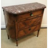 A 19th Century French walnut commode,
