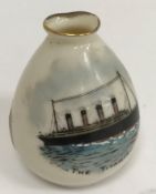 A W & R of Stoke on Trent Carlton China commemorative vase of small proportions,