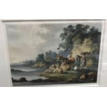 PETER LA CAVE (1769-1811) “River landscape with recumbent sheep,