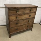 A Victorian mahogany square fronted chest,