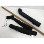 A Black Rock 10ft six piece travel spinning rod with carry bag and tube,