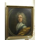 EARLY 18TH CENTURY ENGLISH SCHOOL IN THE MANNER OF SIR PIETER LELY “Gentleman in pale blue silk