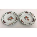 A pair of 18th Century Chelsea type plates,