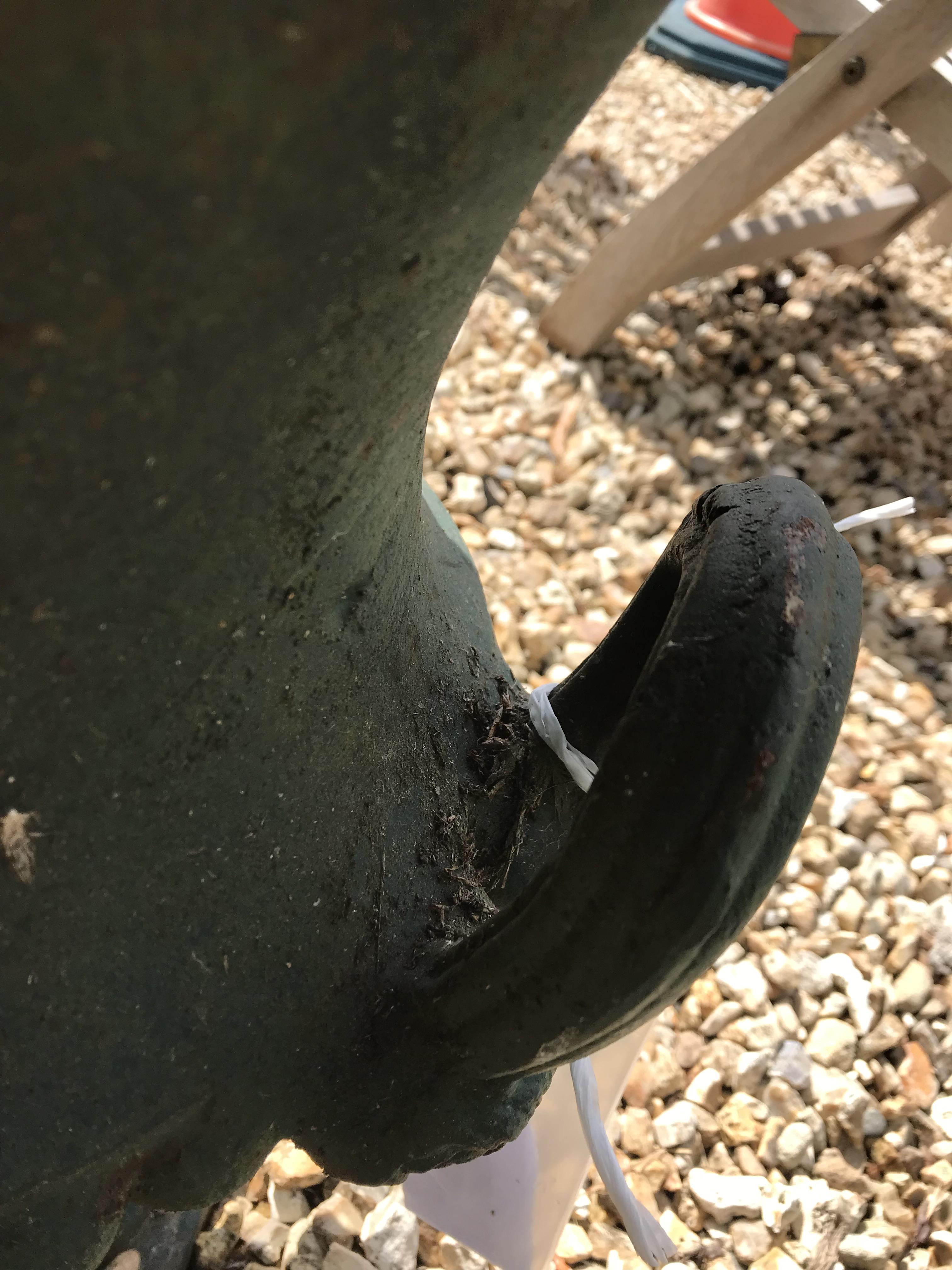 Two similar green cast iron garden urns CONDITION REPORTS Some areas of rusting, - Image 11 of 31