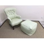A Laura Ashley Pemberley chair in Dawson Apple upholstery 64 cm wide x 75 cm deep x 89 cm high