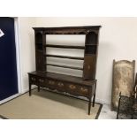 An 19th Century oak dresser (marriage),