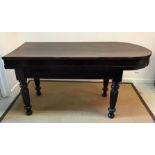 An early 19th Century rosewood bagatelle table of D end form,