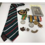 A set of three World War I medals comprising the 1914-15 Star, inscribed "11804 PTE H.M CLAYDEN D.