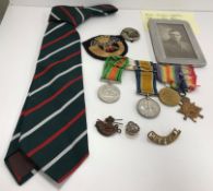 A set of three World War I medals comprising the 1914-15 Star, inscribed "11804 PTE H.M CLAYDEN D.