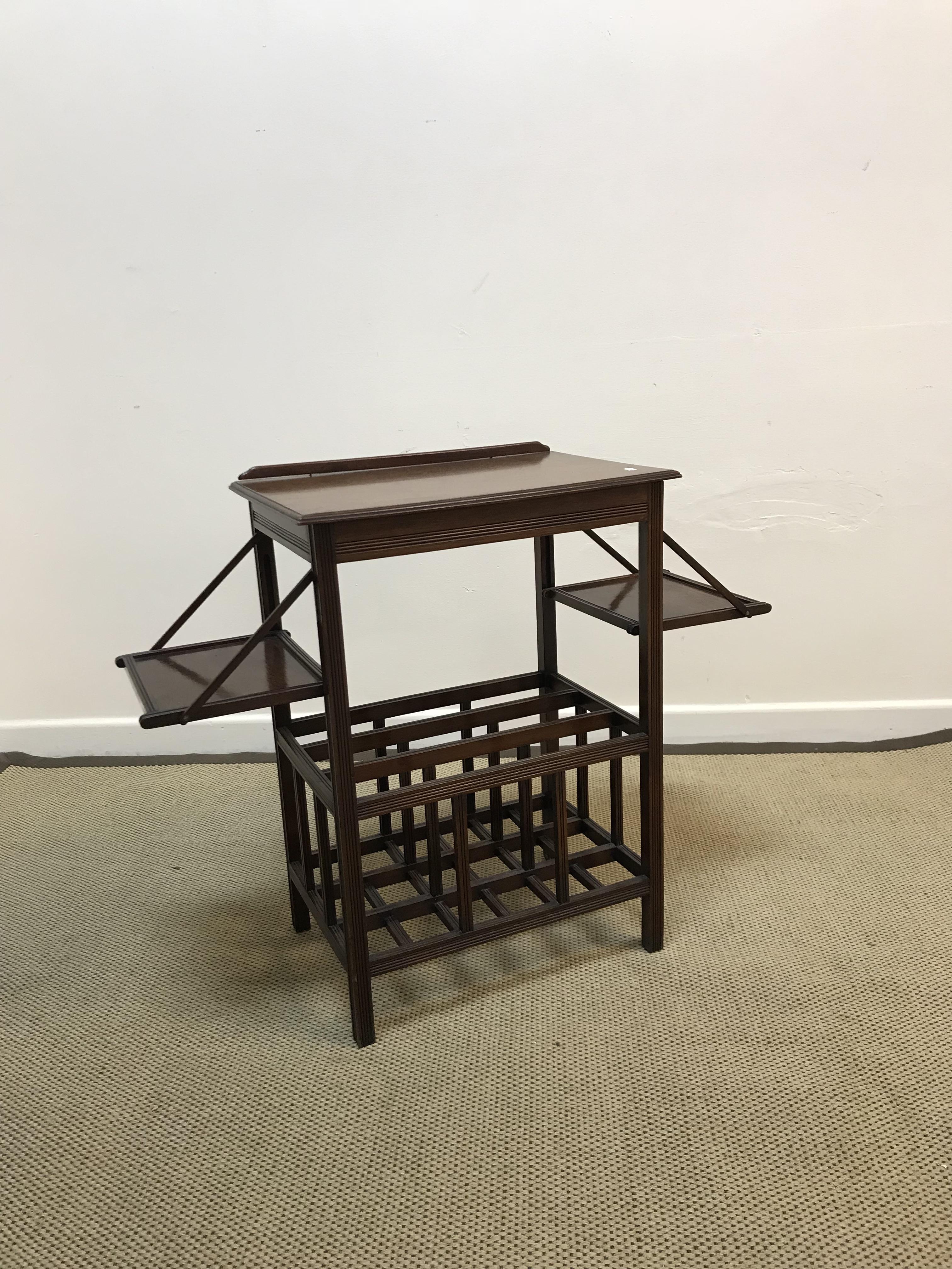 A circa 1900 Arts & Crafts mahogany reading table after an original design by Edward William Godwin,