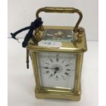 A brass five glass carriage clock,