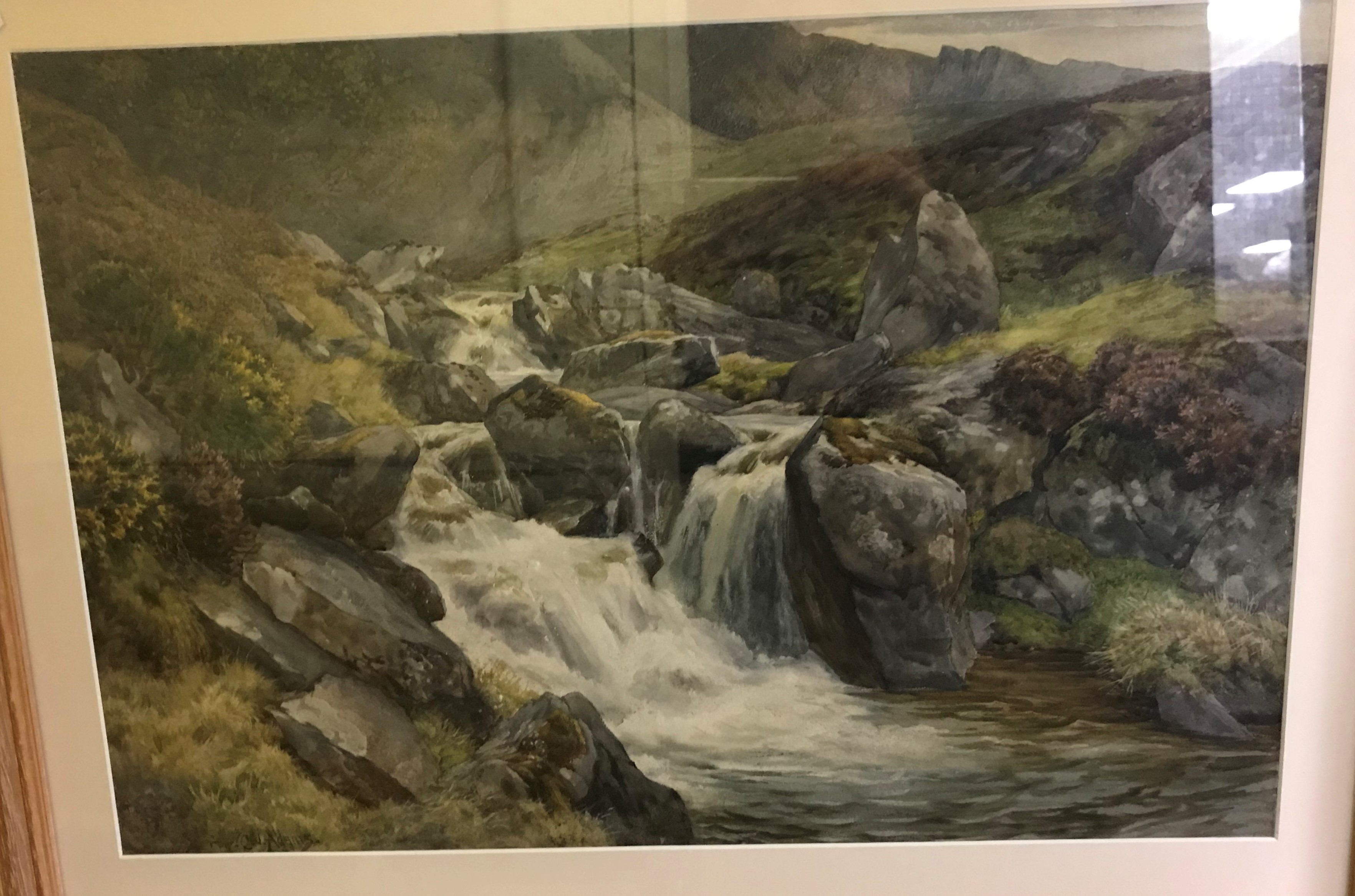 CHARLES JAMES ADAMS (1859-1931) “A stream from Cadair Idris, North Wales”, watercolour,