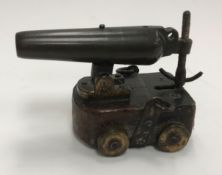 A 19th Century bronze miniature model of a Carronade canon,