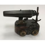 A 19th Century bronze miniature model of a Carronade canon,