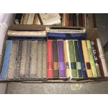 Two boxes of Folio Society books various including "All Quiet on the Western Front",