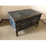 A 19th Century Continental painted pine coffer,