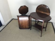 A mahogany and marquetry inlaid circular occasional table in the Victorian manner,