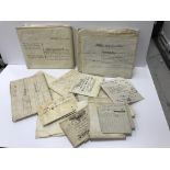 A collection of various 18th and 19th Century deeds, indentures,