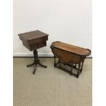 A 20th Century walnut miniature drop-leaf gate-leg table in the William and Mary taste,