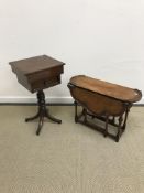 A 20th Century walnut miniature drop-leaf gate-leg table in the William and Mary taste,
