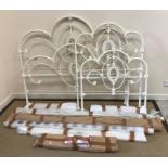 A Laura Ashley "Somerset" king size bed frame in ivory,