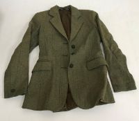 A collection of riding clothing to include Foxley wool hacking jacket size 30,