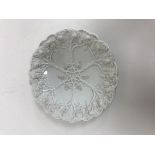 A late 19th / early 20th Century Meissen relief work grape and vine decorated dish,