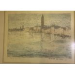 RUDOLF HELMUT SAUTER (British / German, 1895-1977) "Palaces of the Sea, Venice", pastel, signed,