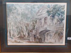 AFTER FRANCIS RUSSELL-FLINT "The Temple Bar", colour print, signed in pen to margin,