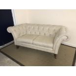 A Laura Ashley "Hudson" two seat sofa "Dalton Natural" buttoned upholstered,