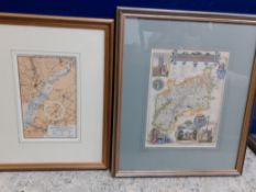 A collection of various maps of Gloucestershire and Monmouthshire including AFTER T MOULE circa