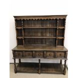 An oak dresser in the 17th Century style by Henry Barker Smart & Brown Ltd of Angel Row Nottingham,