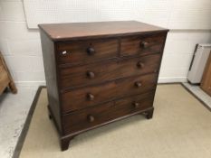 A Victorian mahogany square front chest,