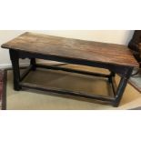 An 18th Century oak refectory style serving table,