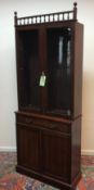 A Victorian mahogany bookcase cabinet,