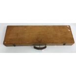 A Napier of London wooden gun case containing various cleaning equipment