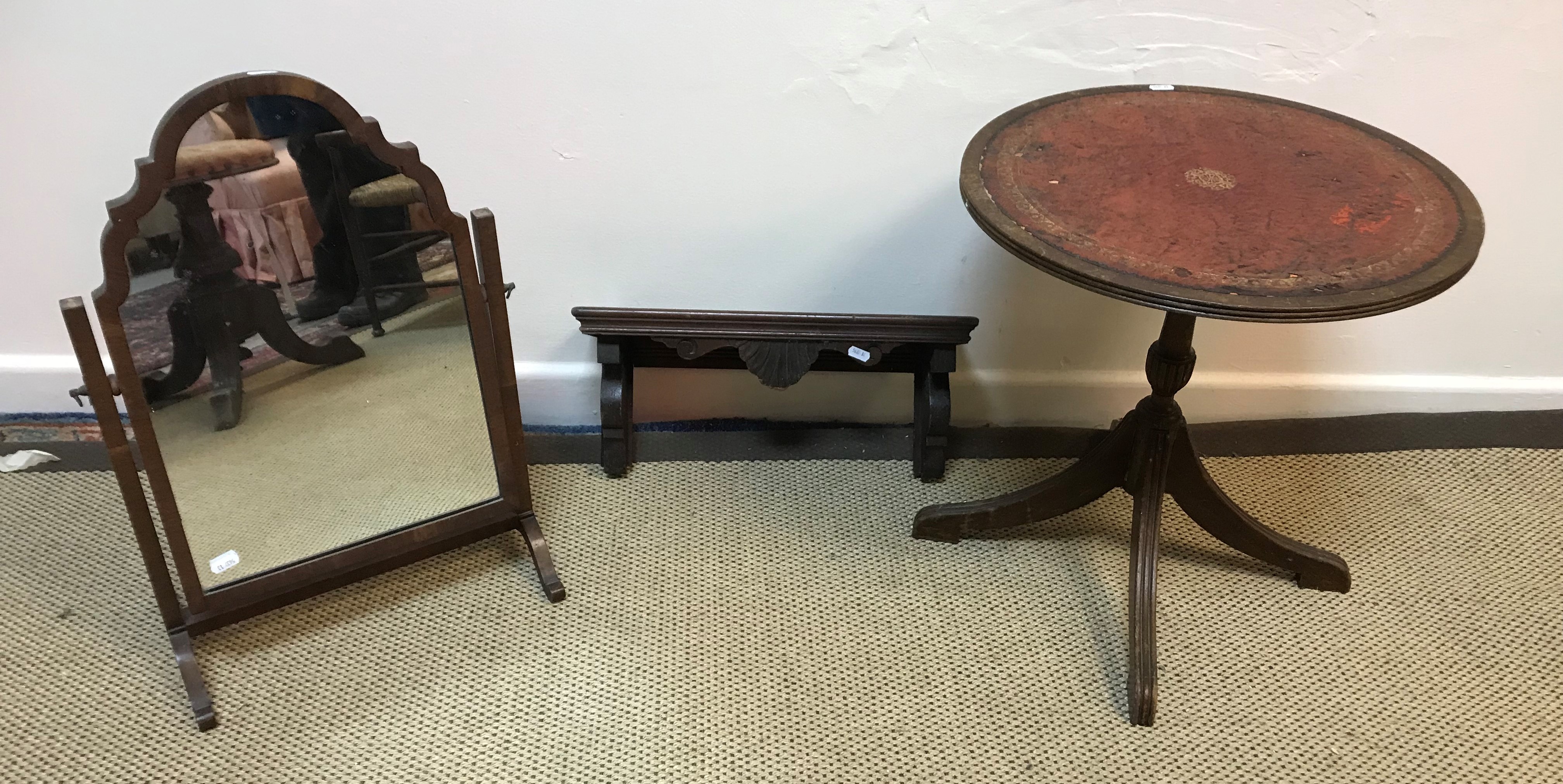A figured mahogany kneehole desk in the George III taste, - Image 2 of 3